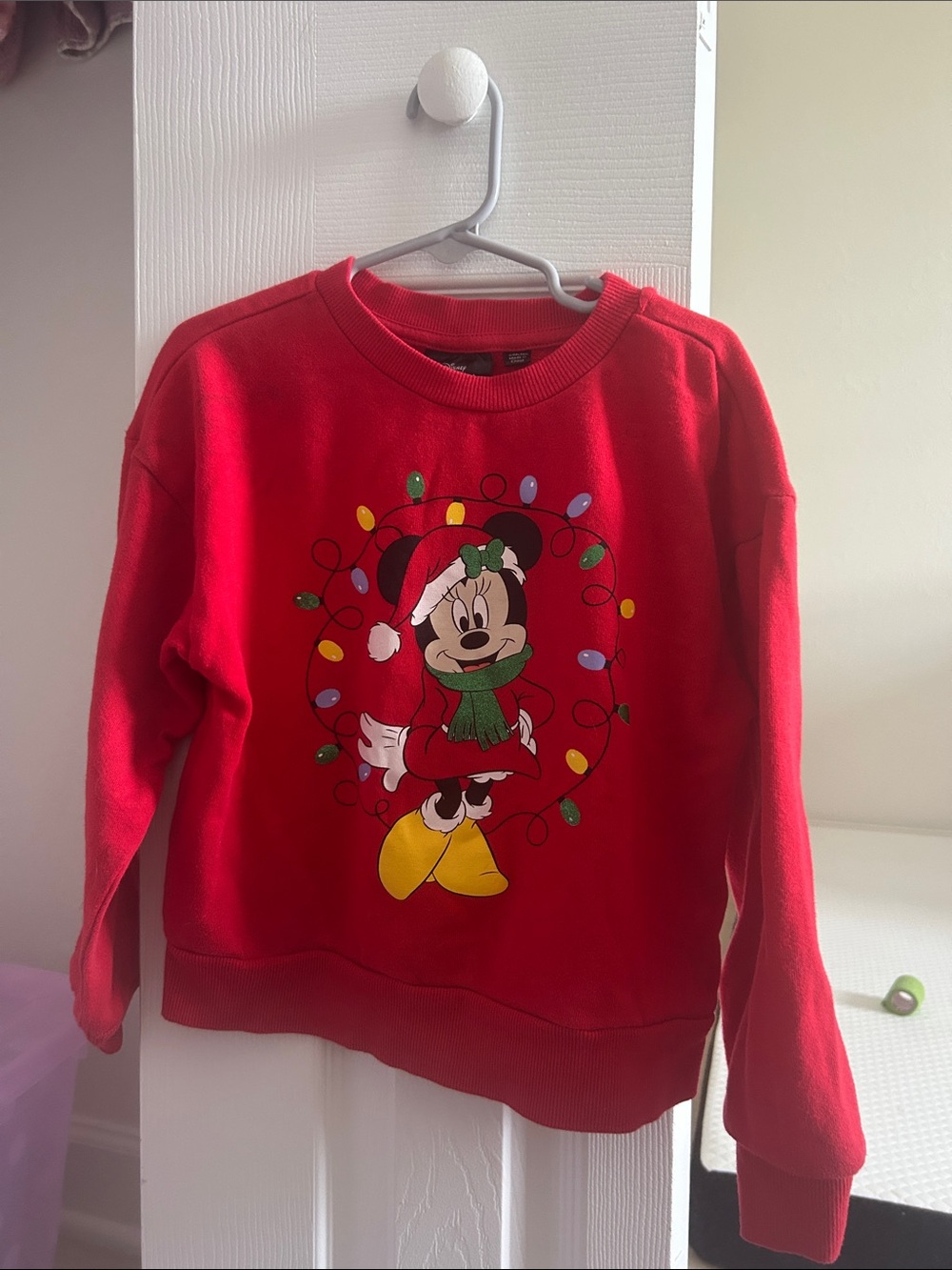 Disney Red Minnie Mouse Holiday Sweatshirt